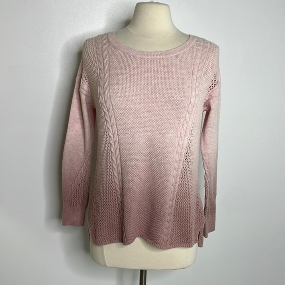 American Eagle Outfitters light pink ombré sweater, size small